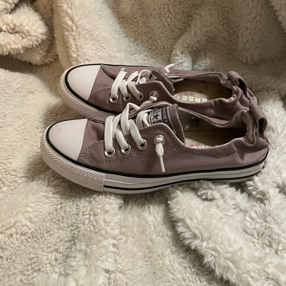 Converse Women's Athletic Shoes in Light Pink and White